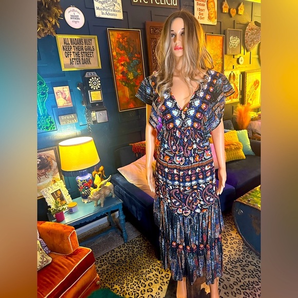 FOREVER 21 Floral Boho Dress Sz M - NWT - Picture 1 of 11